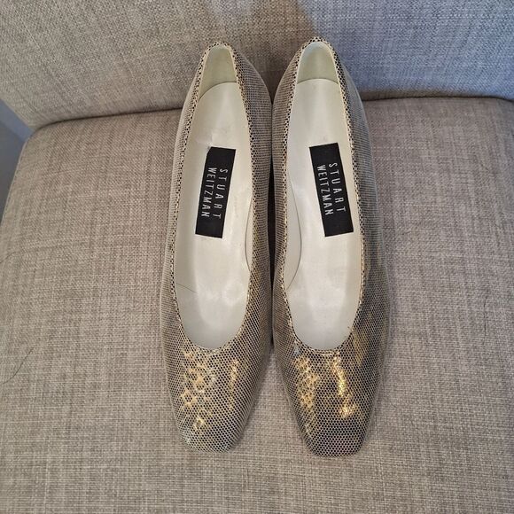 Stuart Weitzman snake embossed flat 6 - Picture 1 of 7